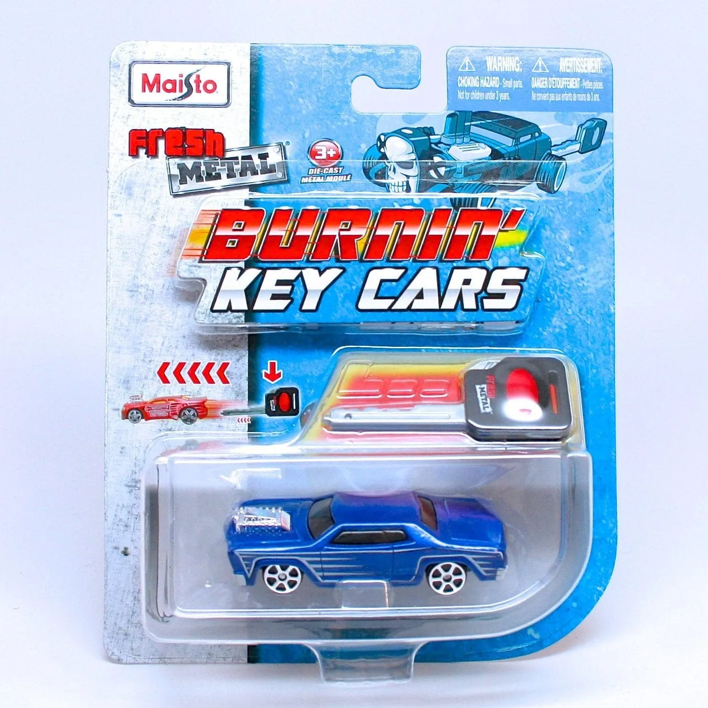 1:64 3" Fresh Metal Burnin Key Cars Assorted Styles