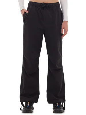 Aff Parachute Pants with Bench Drawstring, Black