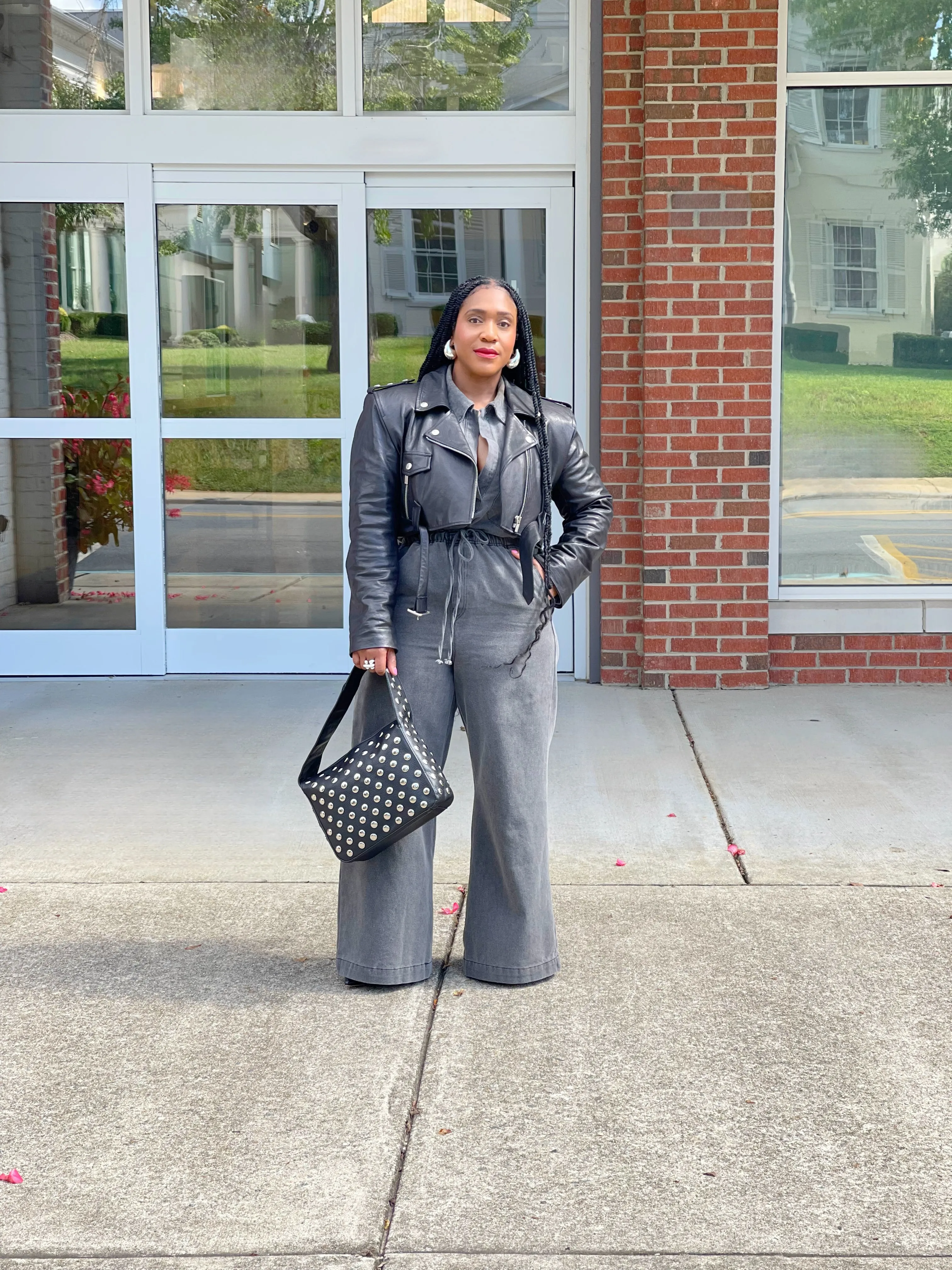 Charcoal Denim Pant Set