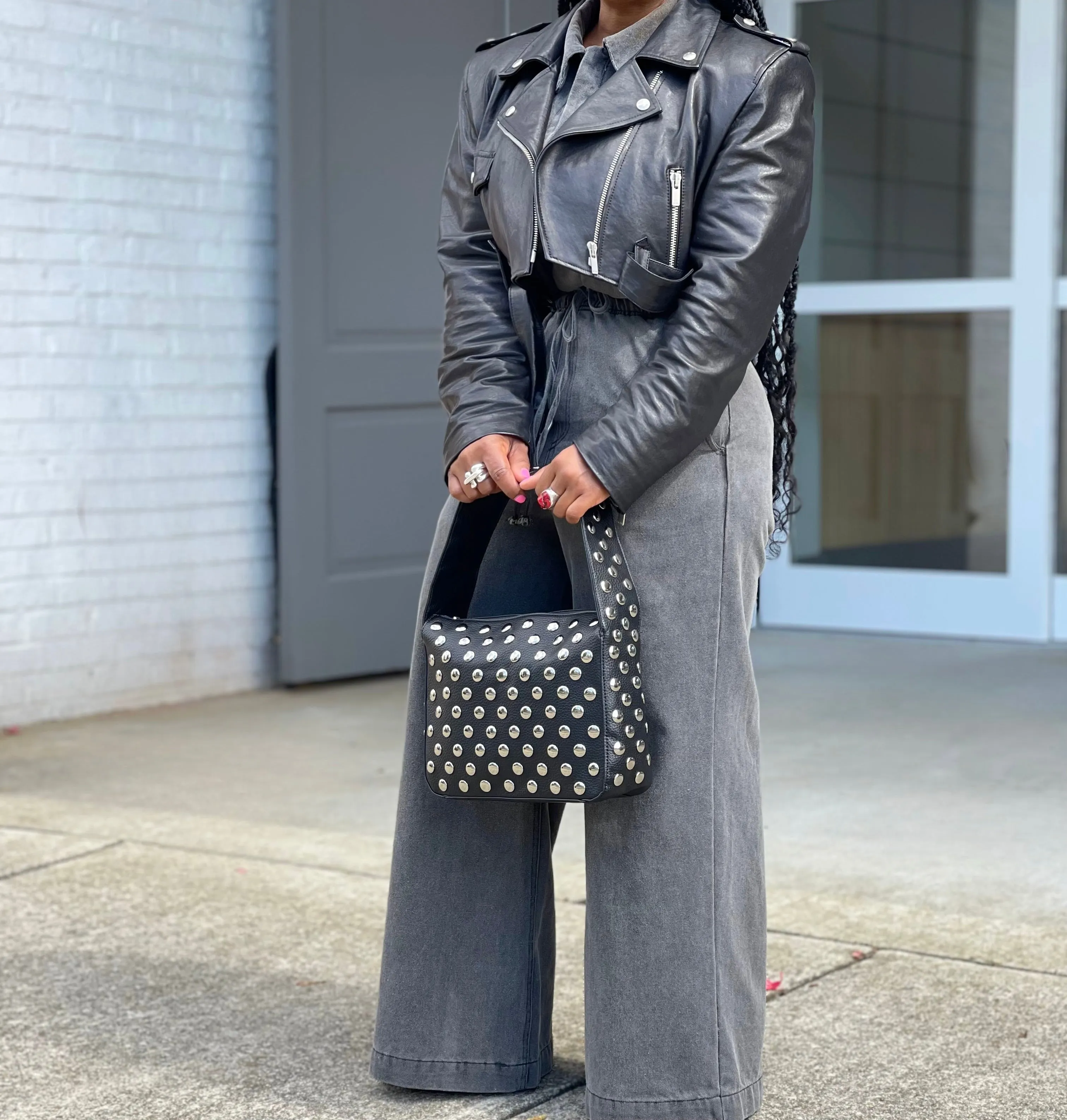 Charcoal Denim Pant Set