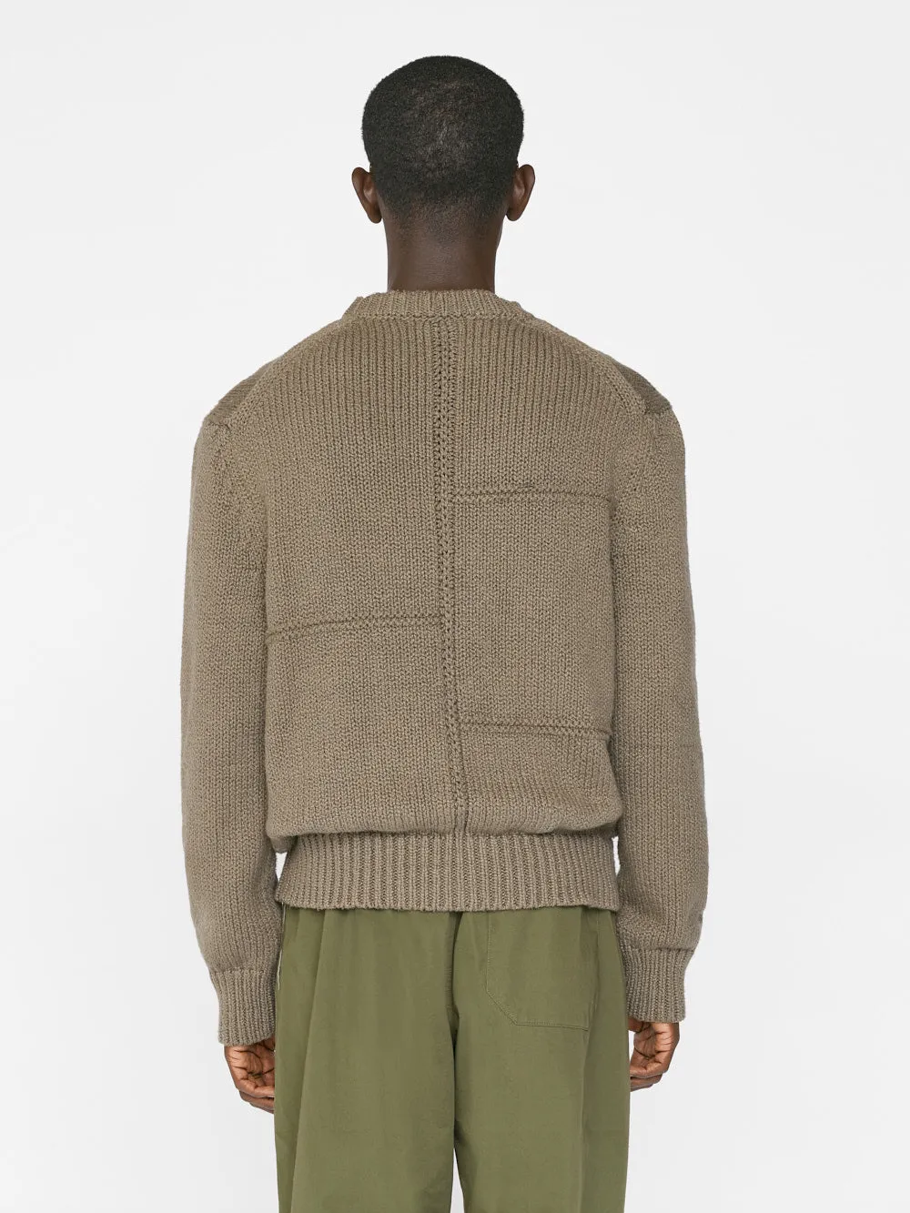 Chunky Cotton Sweater -- Taupe