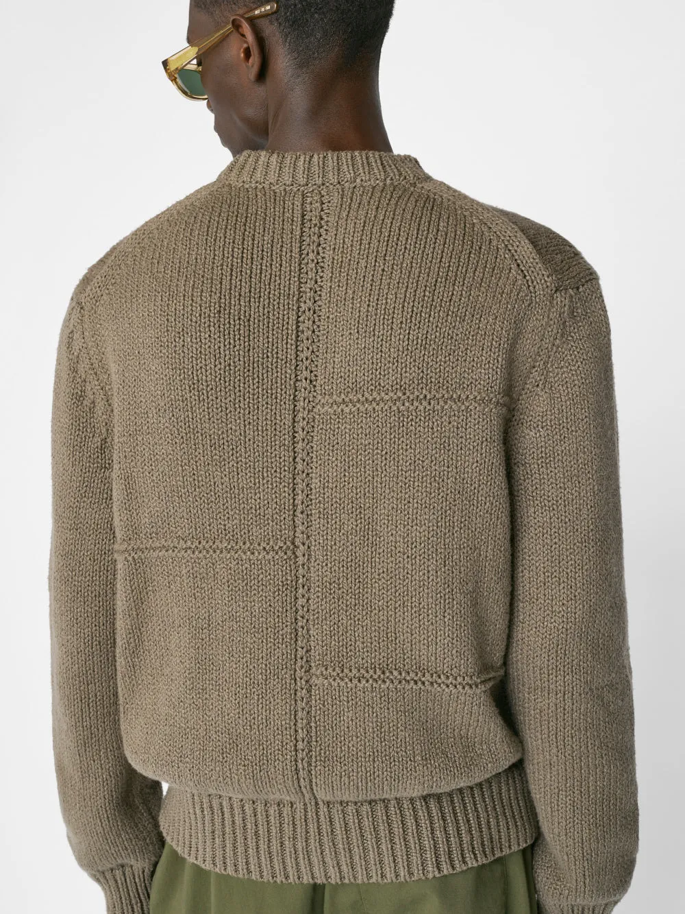 Chunky Cotton Sweater -- Taupe