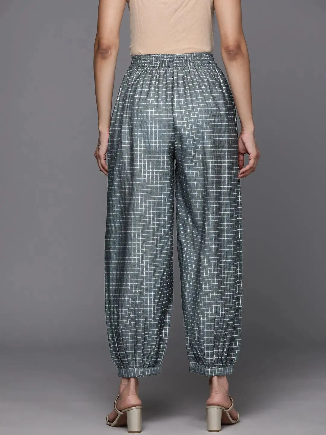 Grey Printed Cotton Salwar