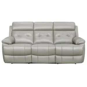 Homelegance Furniture Lambent Double Reclining Sofa in Silver Gray