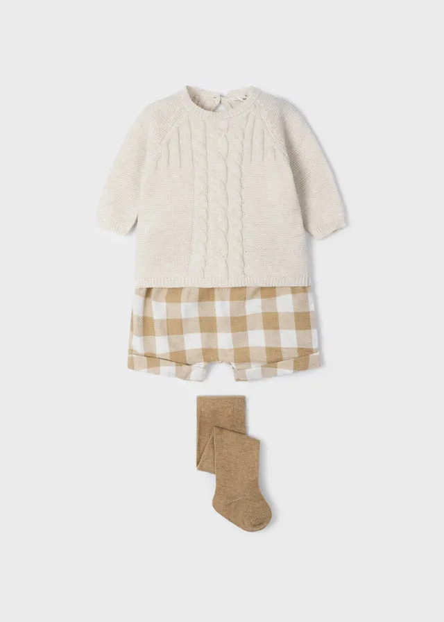 Mayoral Short Pants Tights Set