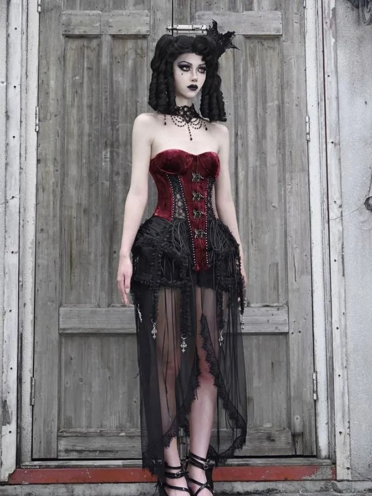 Original Dark  Birdcage Corset Set【s0000002999】
