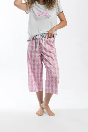 Pink Long Cotton Pant - Ladies
