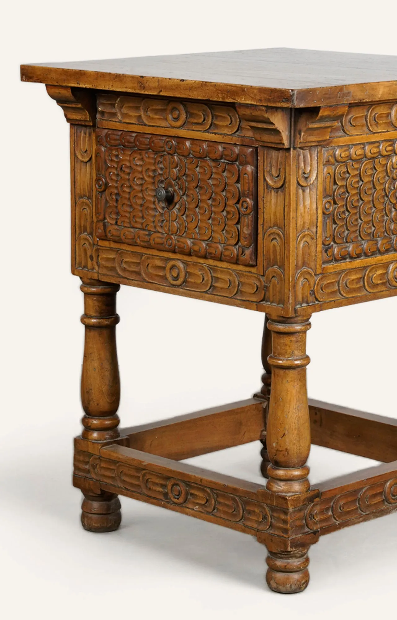 Rustic Square Accent Side Table