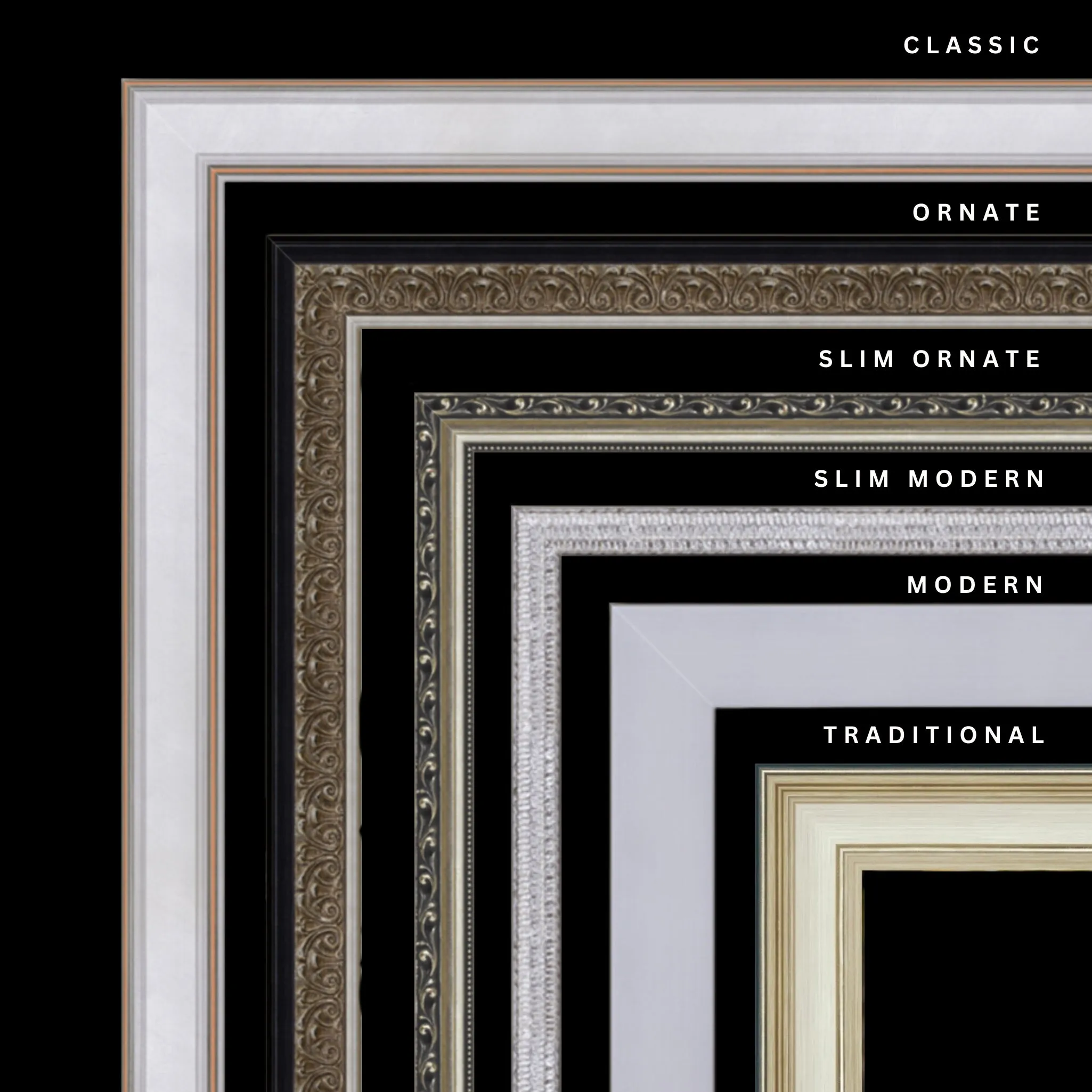 Silver 13x23 Picture Frame Ornate Traditional Classic Antique