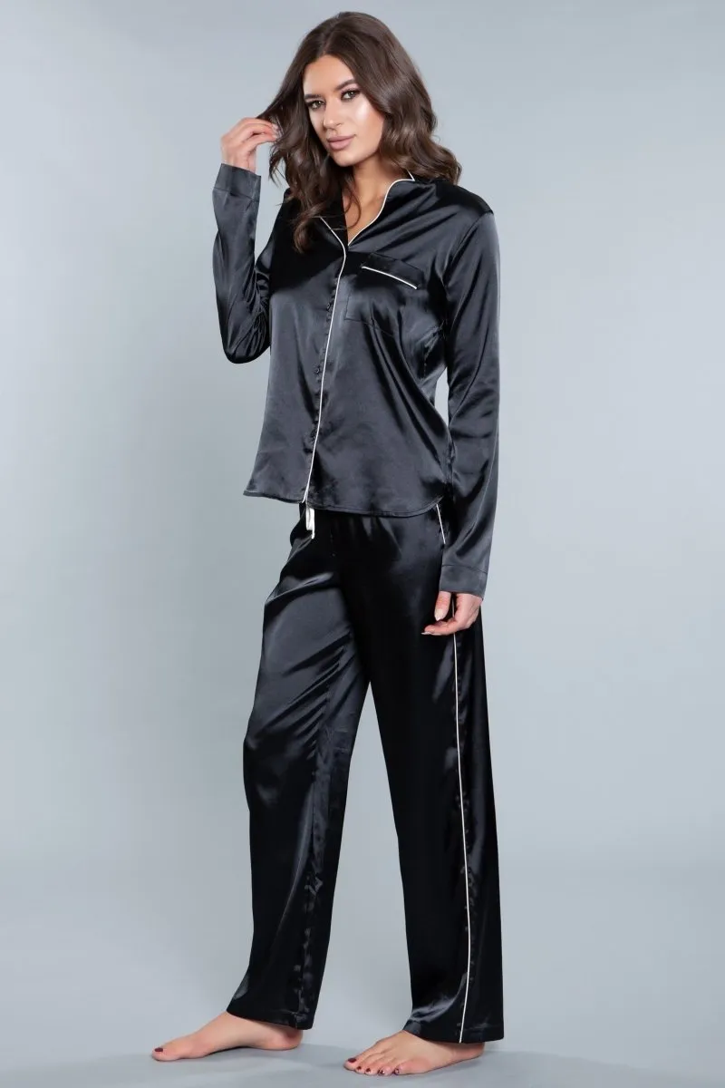 Tessa Satin Set Black