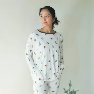 Women's Long Sleeve PJ Set - Holly/Forest Green